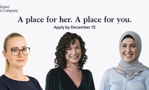 McKinsey & Company – A place for her. A place for you.