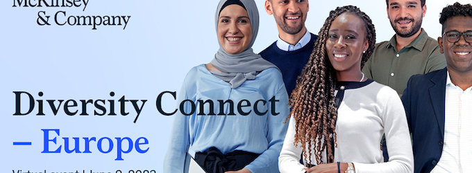 McKinsey organiza Diversity Connect, un evento virtual sobre diversidad! Apply now!